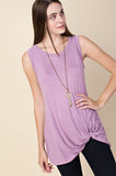 Sleeveless Knotted Top