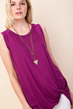 Sleeveless Knotted Top