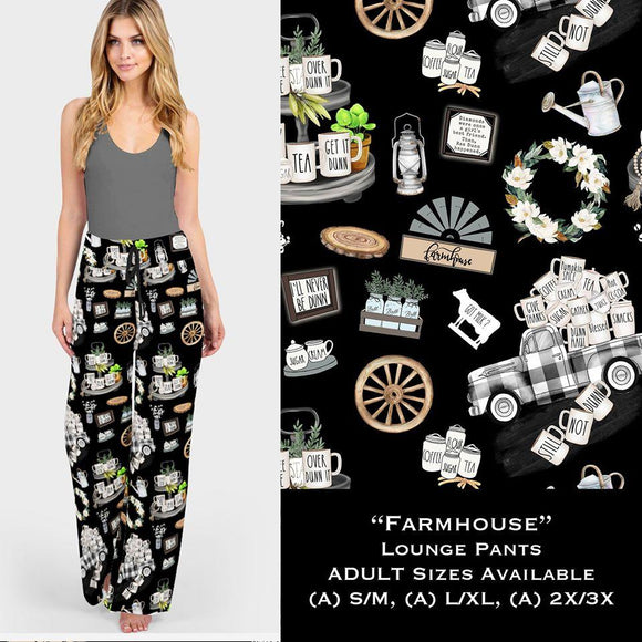 Farmhouse Print Lounge Pants w/ Pockets