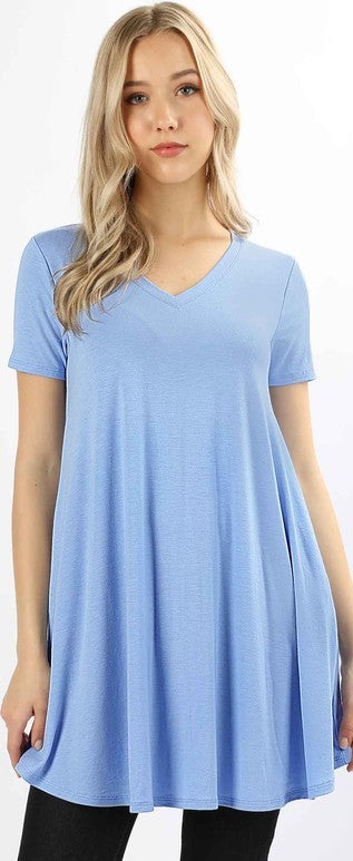 V-Neck Tunic With Pockets