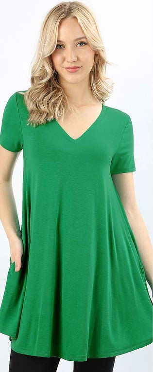 V-Neck Tunic With Pockets