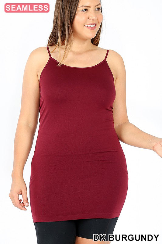 Seamless Adjustable Strap Longline Cami