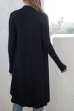 Cascading Open Front Black Cardigan w/ Thumbholes