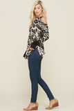 Leopard Cold Shoulder Top