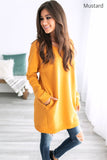 Oversized Loose Fit V-Neck Tunic Sweatshirt
