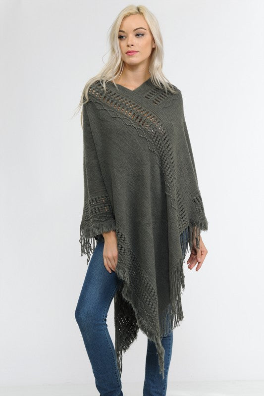 Knitted Soft Poncho