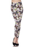 Colorful Floral Garden Butterfly Print Kids Soft Leggings