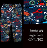 Friends Show Inspired Print - There For You Capri Joggers w/ Pockets