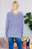 Enchanted Love Waffle V-Neck Sweater - Lilac