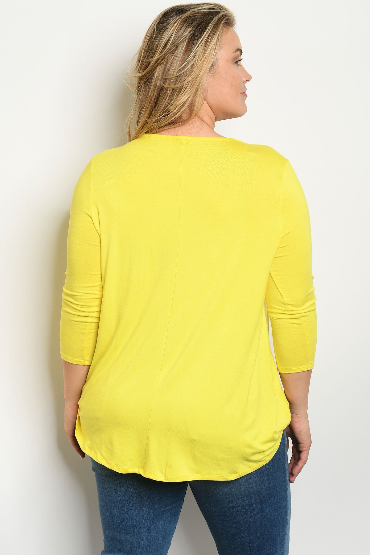 Wrap Criss Cross Top - Yellow