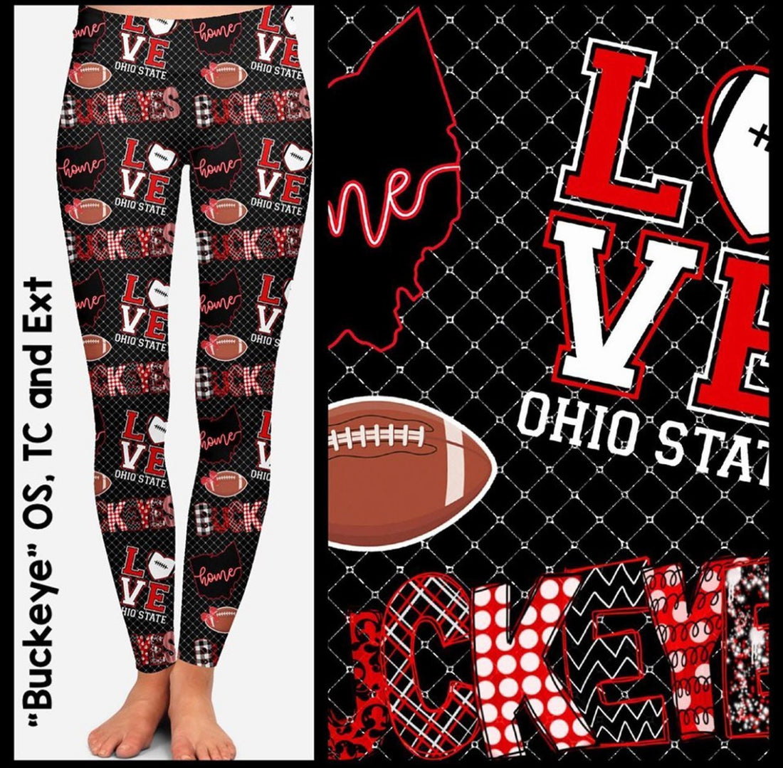 Buckeye Football Team Soft Leggings