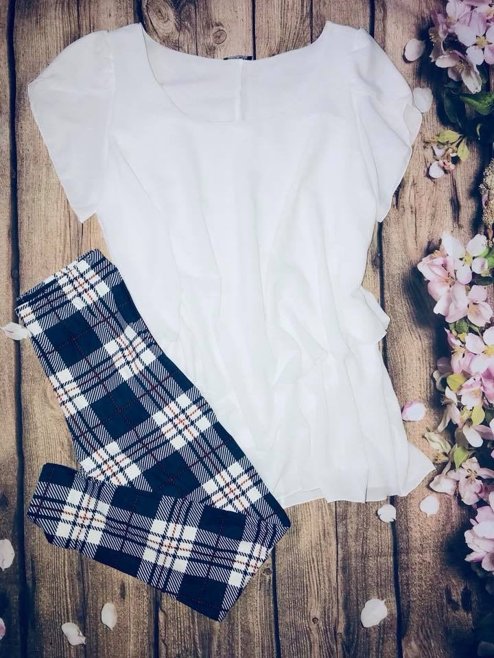 White Layered Chiffon Top