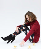 Santa Sheep Print Soft Leggings