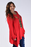 Festive Red Sequin Reindeer Long-Sleeve Top