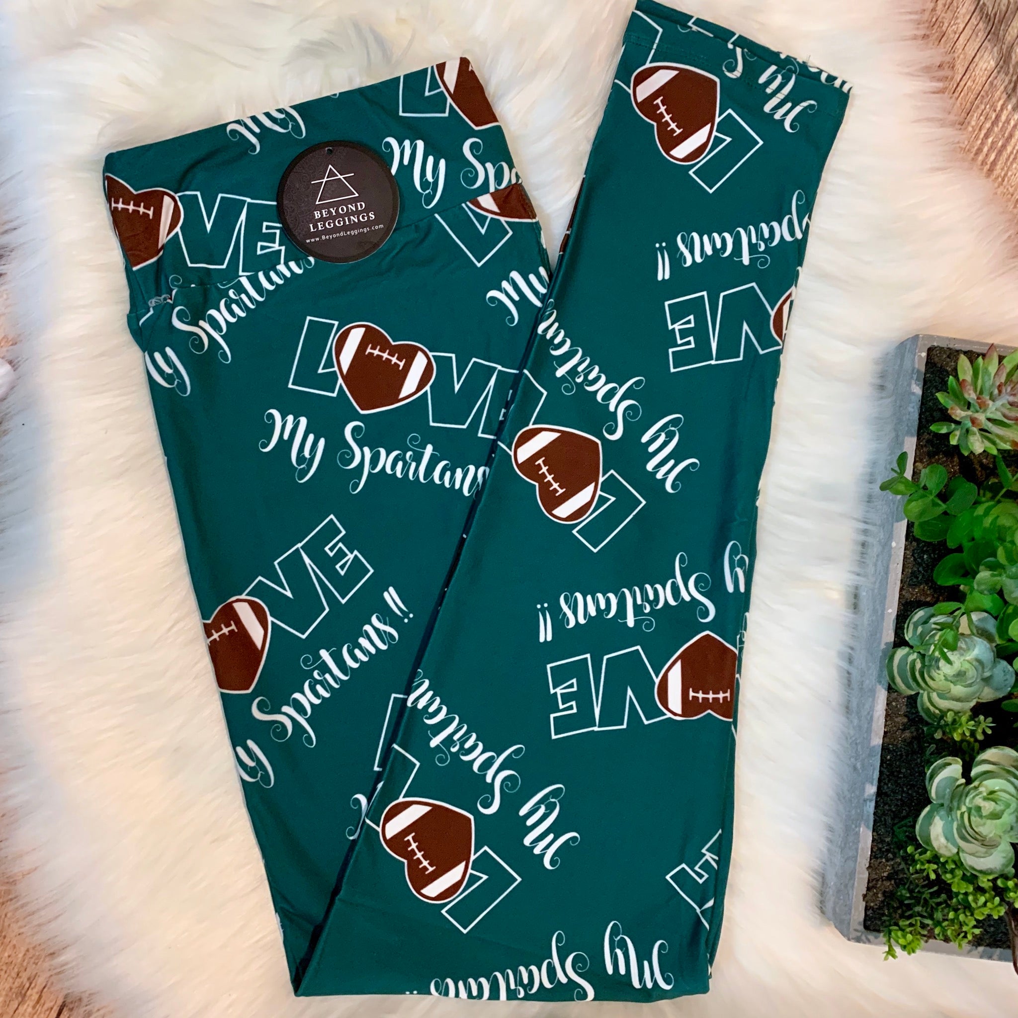 Love My Spartans Football Team Soft Leggings