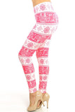 Pink Elephant Print Soft Leggings