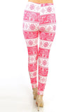 Pink Elephant Print Soft Leggings