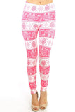 Pink Elephant Print Soft Leggings