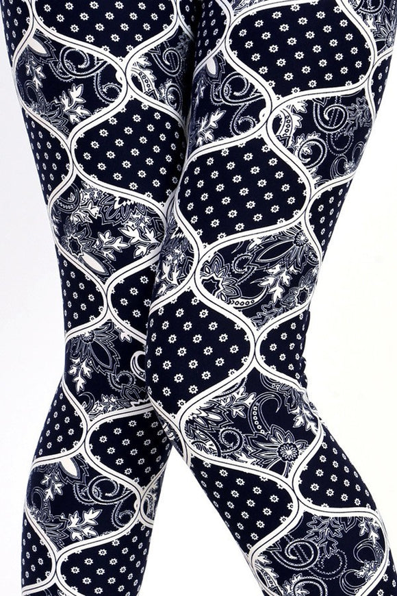 Ogee Paisley Print Leggings
