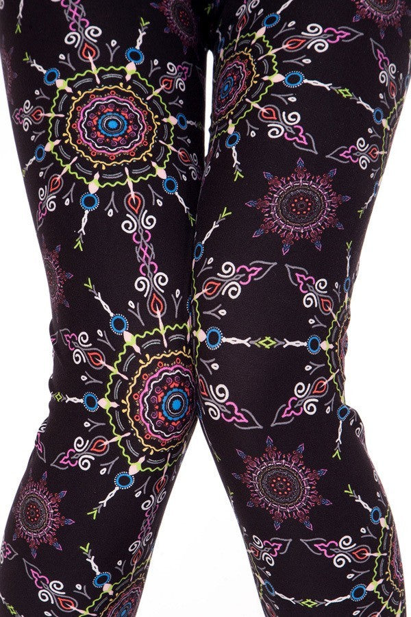 Tribal Mandala Print Leggings