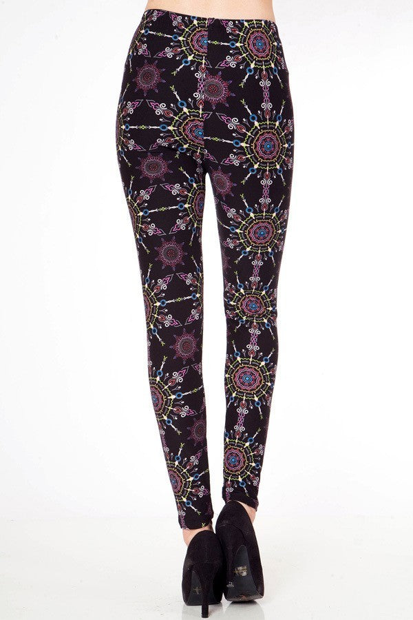 Tribal Mandala Print Leggings