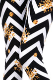 Chevron Snowflake Print Soft Leggings