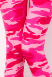 Hot Pink Camo Print Soft Leggings