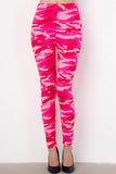 Hot Pink Camo Print Soft Leggings