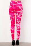 Hot Pink Camo Print Soft Leggings
