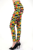 Tropical Fruit Print Soft Leggings