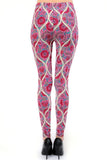 Pink Floral Paisley Ogee Print Leggings