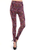Purple Hue Stained Glass Print Leggings