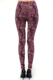 Purple Hue Stained Glass Print Leggings