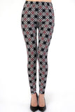 Square Geometric Pattern Print Soft Leggings