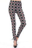 Square Geometric Pattern Print Soft Leggings