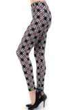 Square Geometric Pattern Print Soft Leggings