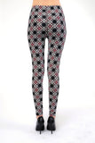 Square Geometric Pattern Print Soft Leggings