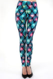 Neon Tropical Paradise Print Leggings