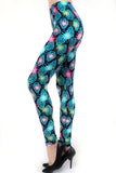 Neon Tropical Paradise Print Leggings