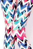 Tropical Chevron Print Leggings