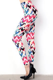 Tropical Chevron Print Leggings