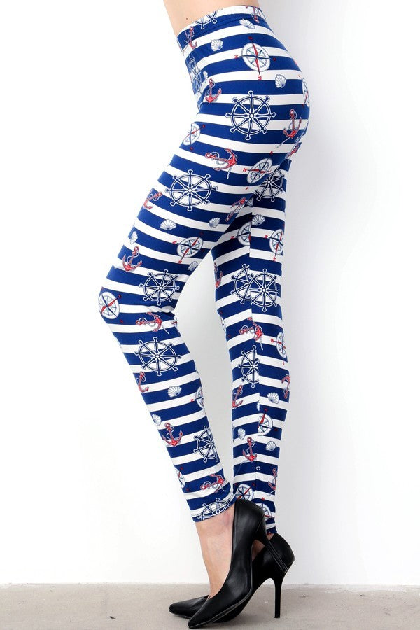 Anchors Away Print Leggings