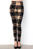 Formal Plaid Print Soft Leggings