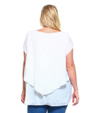 White Layered Chiffon Top