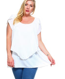 White Layered Chiffon Top