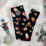 Holiday Emoji  Christmas Print Soft Leggings w/ Pocket