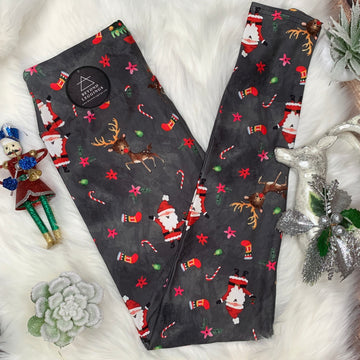 Rudolph Christmas Print Leggings