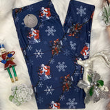 Wintertime Fun Norman Rockwell Christmas Soft Leggings