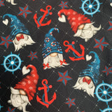 Nautical Anchor Gnomes Print Soft Leggings - Full or Capri