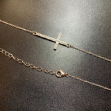 Cubic Zirconia Gold Vermeil Cross Necklace